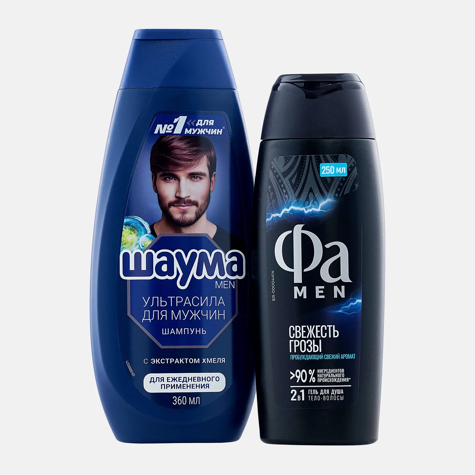 Подарочный набор Шампунь для волос Шаума 360мл + Гель для душа Фа 250мл в ассортименте
