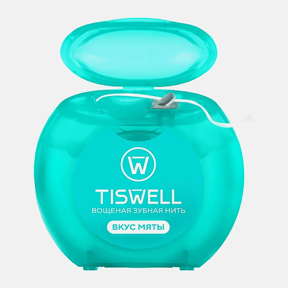 Зубная нить Tiswell вощеная вкус мяты - фото 3
