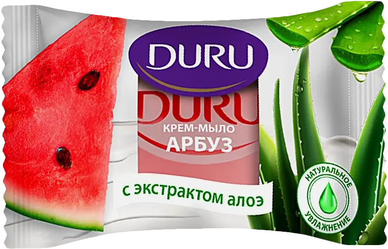 Изображение товара Крем-мыло Duru Арбуз и экстракт алоэ 80г натуральное увлажняющее мыло для лица и тела