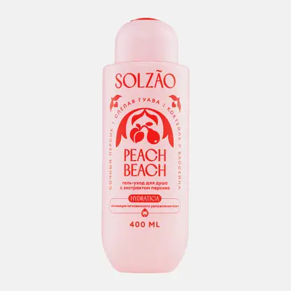 Гель-уход для душа Solzao с экстрактом персика 400мл