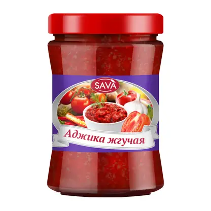 Изображение товара Аджика Сава Жгучая 280г - острая приправа для мясных и овощных блюд Изображение товара Аджика Сава Жгучая 280г - острая приправа для мясных и овощных блюд