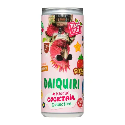 Изображение товара Напиток спиртной Daiquiri Strawberry Time Out 7.2% 250мл Изображение товара Напиток спиртной Daiquiri Strawberry Time Out 7.2% 250мл
