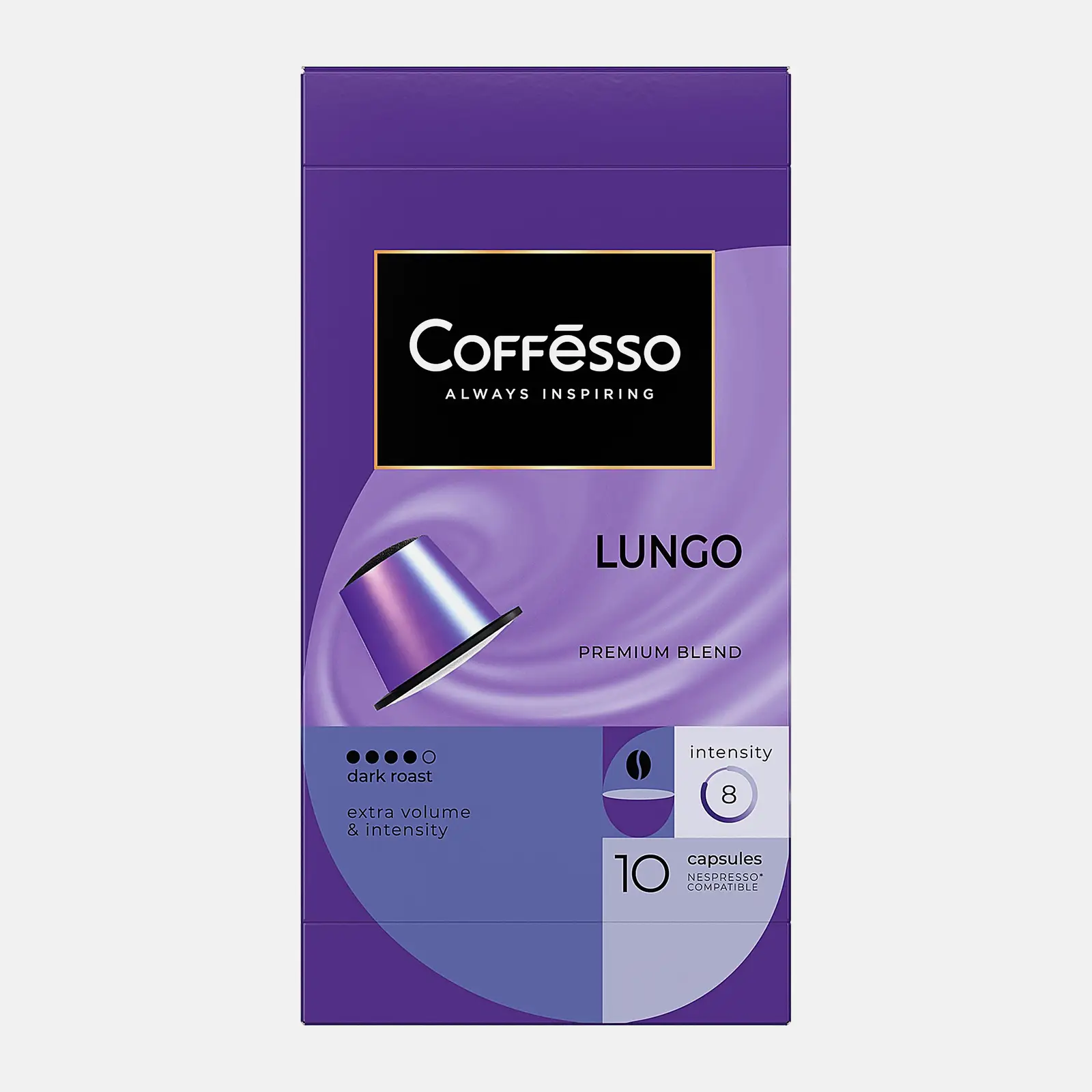 Кофе в капсулах Coffesso Lungo blend 10шт 56г