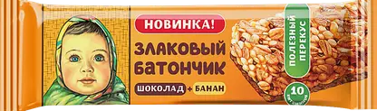 Злаковый батончик Аленка Банан и шоколад 19г