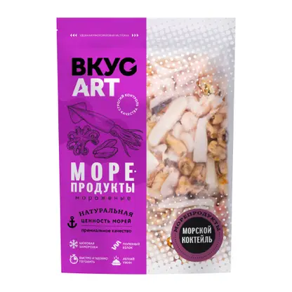 Изображение товара Морской коктейль замороженный Вкусарт 300г Изображение товара Морской коктейль замороженный Вкусарт 300г