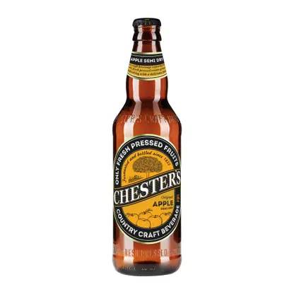 Изображение товара Сидр Chesters яблочный полусухой 5% 450мл Изображение товара Сидр Chesters яблочный полусухой 5% 450мл