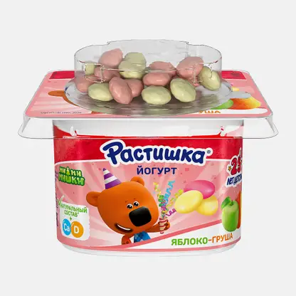 Йогурт Растишка с печеньем в шоколаде яблоко-груша 3.0% 118г