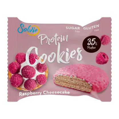 Изображение товара Протеиновое печенье Малиновый чизкейк Solvie 60г
