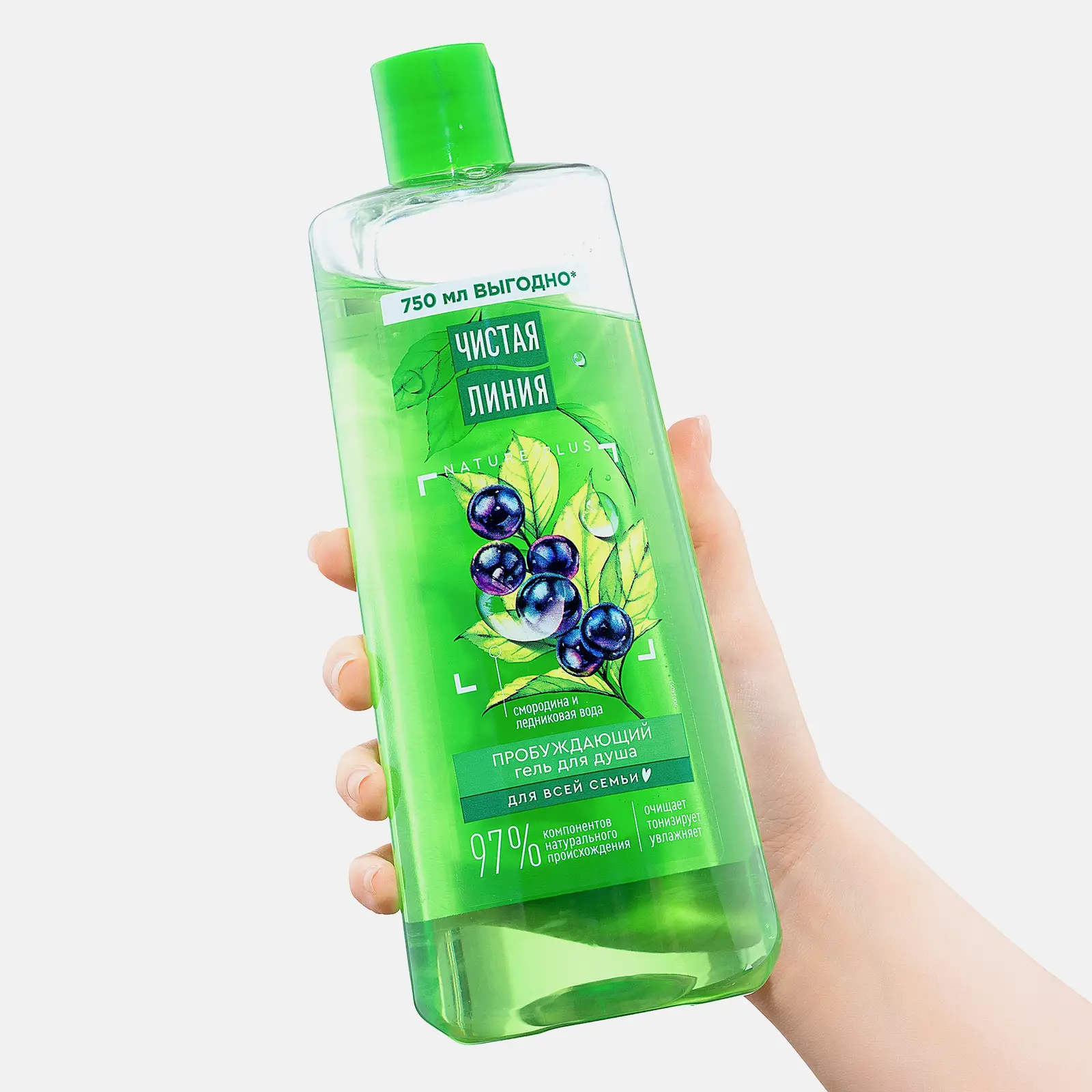 Гель для душа Смородина и ледниковая вода Чистая линия 750мл