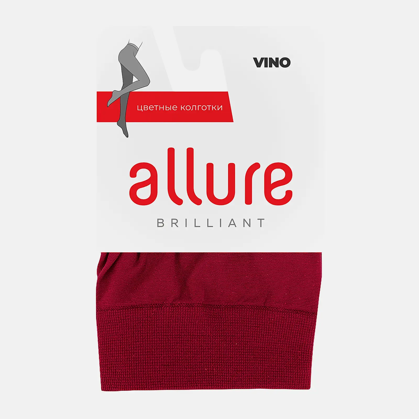 Бордовые колготки женские 50 den размер 4 Vino Allure Brilliant Coloris