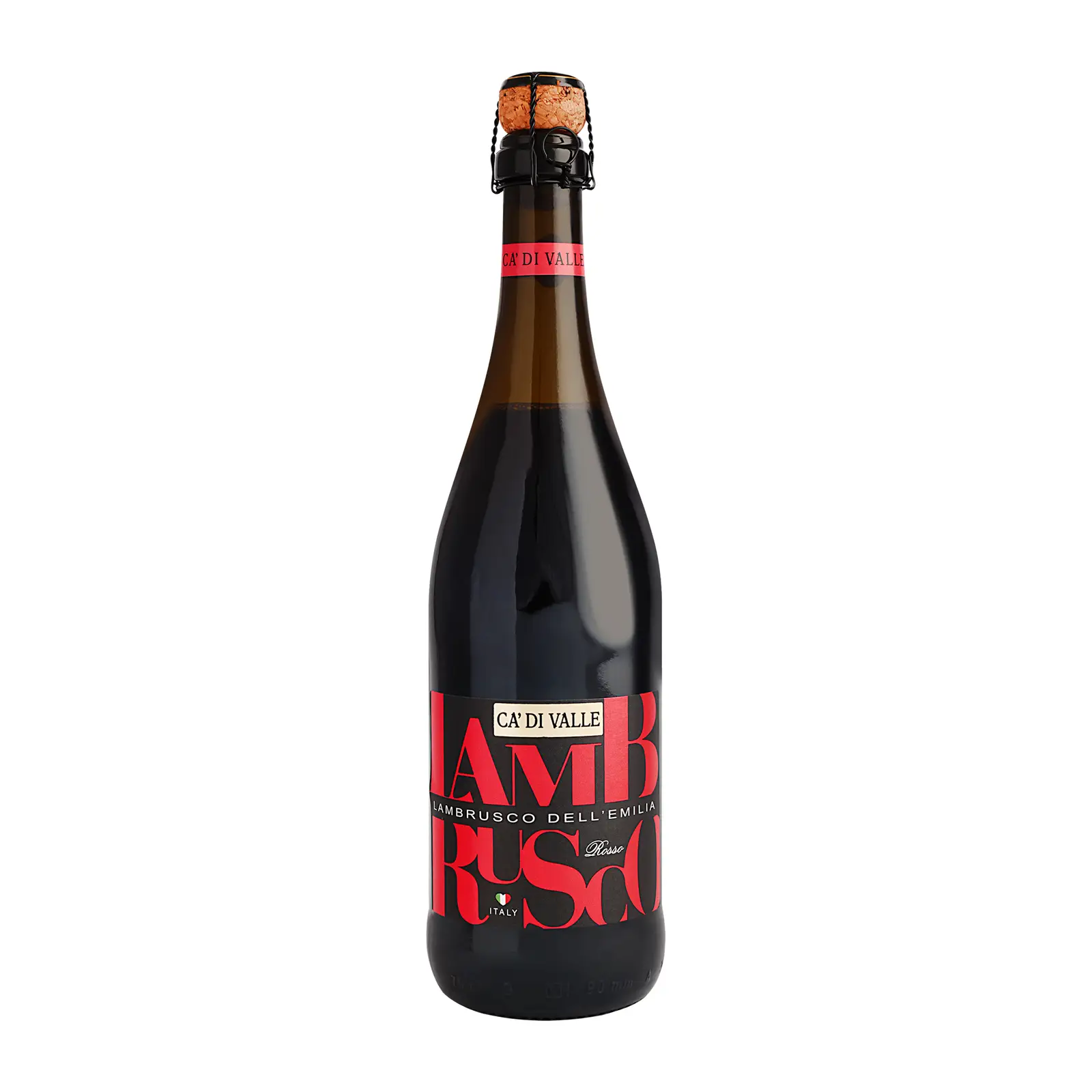 Изображение товара Игристое вино Lambrusco Ca' di Valle розовое полусладкое 750мл Италия
