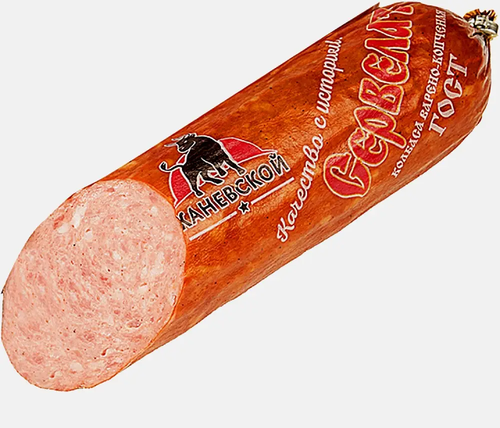 Колбаса Каневской МПК Сервелат варено-копченая весовая
