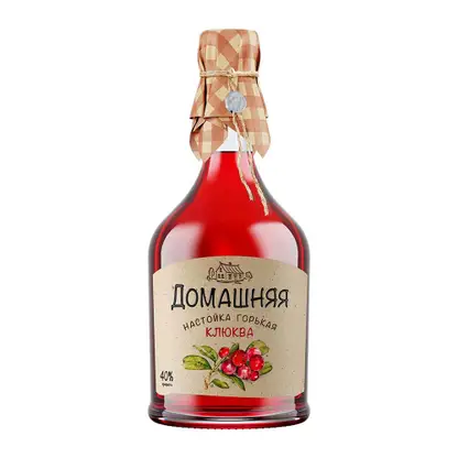 Изображение товара Настойка горькая клюквенная Домашняя 40% 100мл