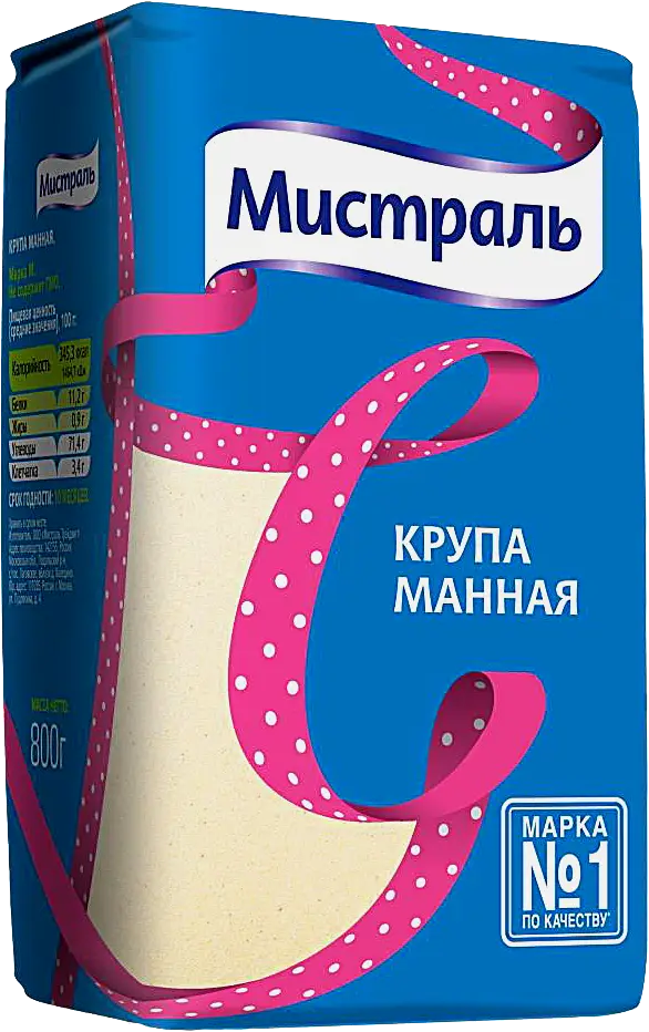 Изображение товара Крупа Манная Мистраль 800г - качественный продукт для вкусных блюд