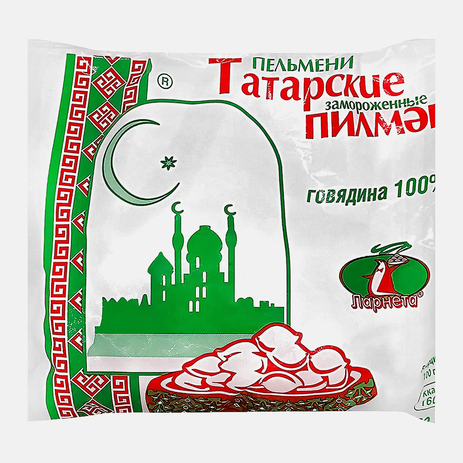 Изображение товара Пельмени Ларнета Татарские 400г натуральный говяжий продукт без сои