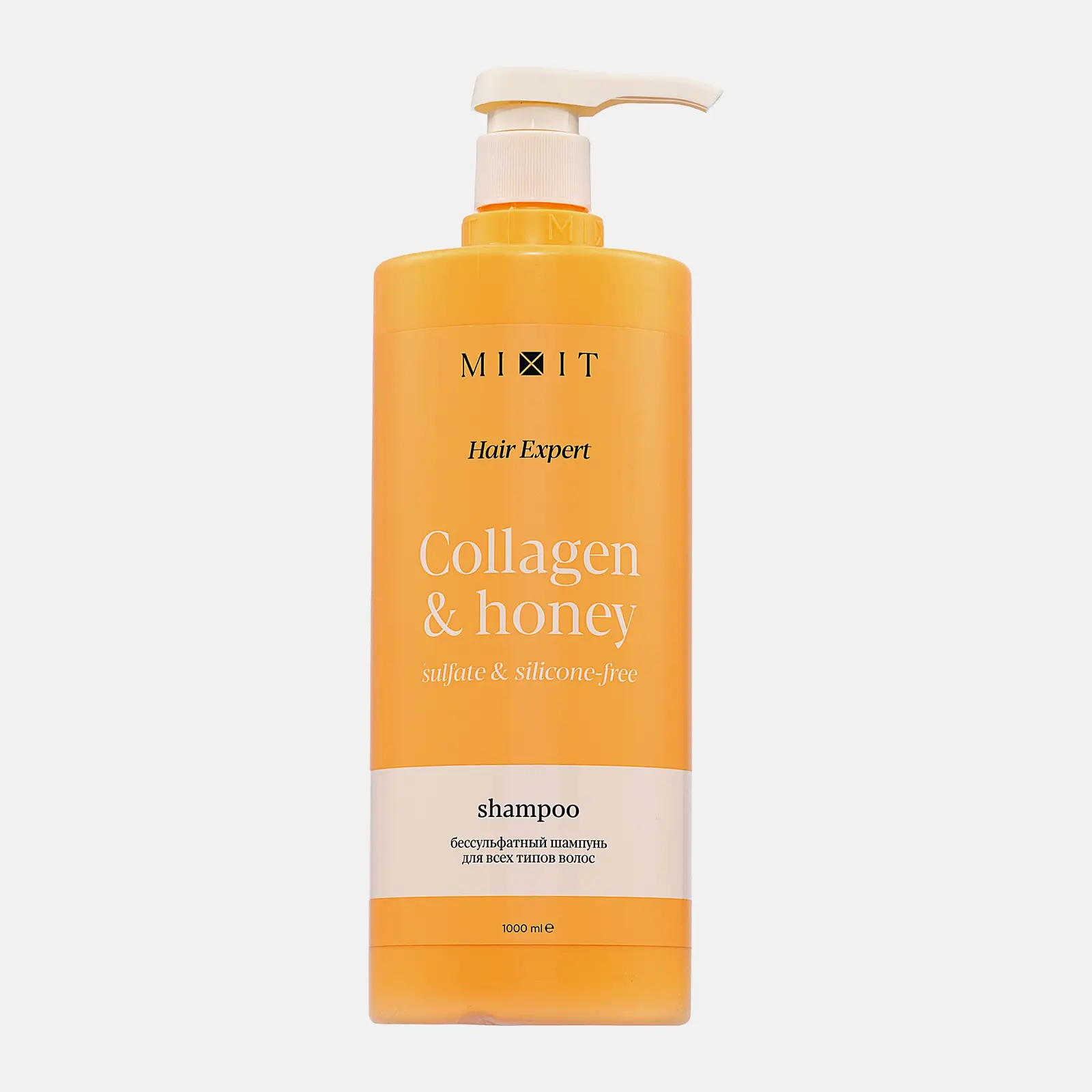 Бессульфатный шампунь Collagen & Honey Hair Expert Mixit 1л