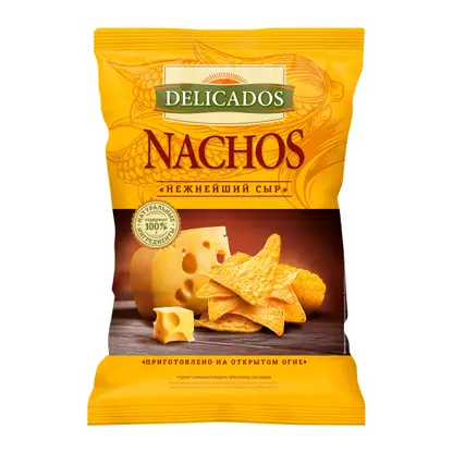 Изображение товара Чипсы кукурузные с сырным вкусом Delicados 150г - классика мексиканской кухни
