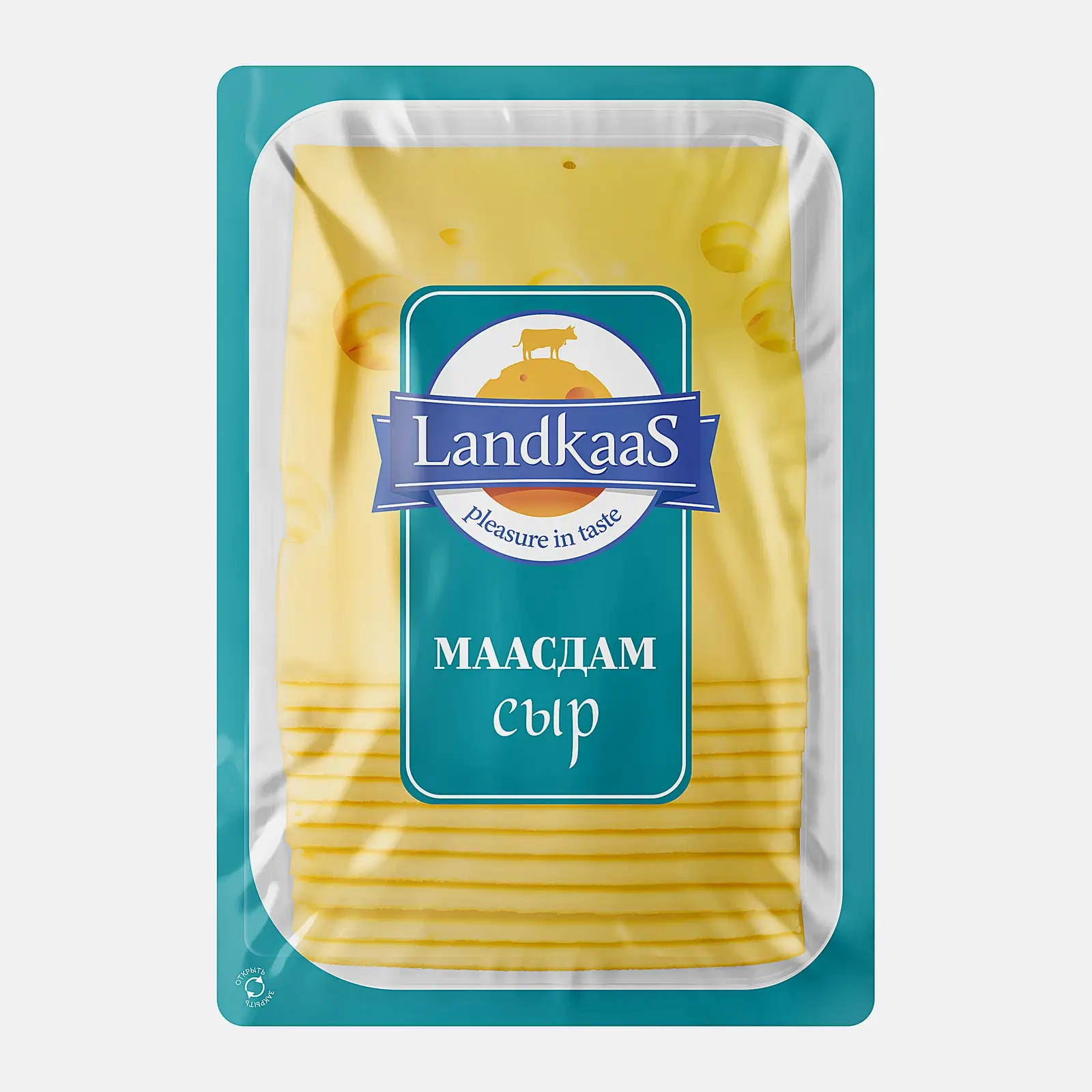 Сыр Landkaas Маасдам слайсы 45% 400г