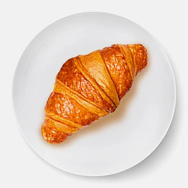 Изображение товара Круассан на сливочном масле 65г — свежая выпечка, вкусное лакомство