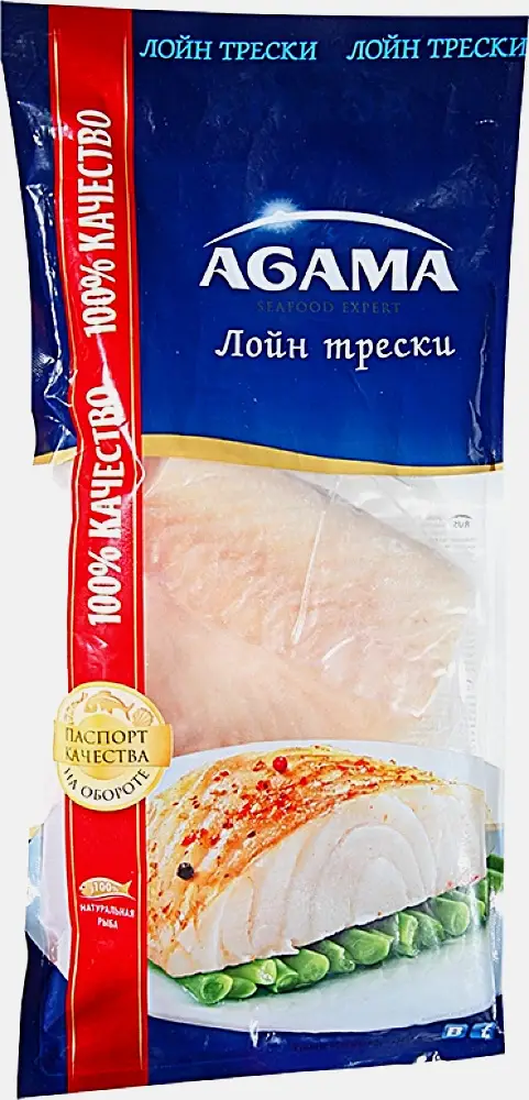 Треска Agama филе лойн свежемороженое 400г