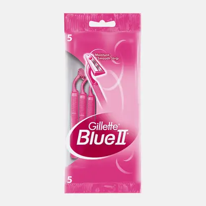 Бритва Gillette Blue II одноразовая женская 4шт+1шт подарок