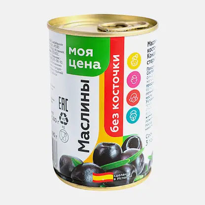Маслины Моя цена без косточки 300мл