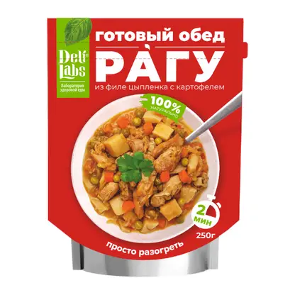 Изображение товара Рагу из филе цыпленка с картофелем Delilabs 300г
