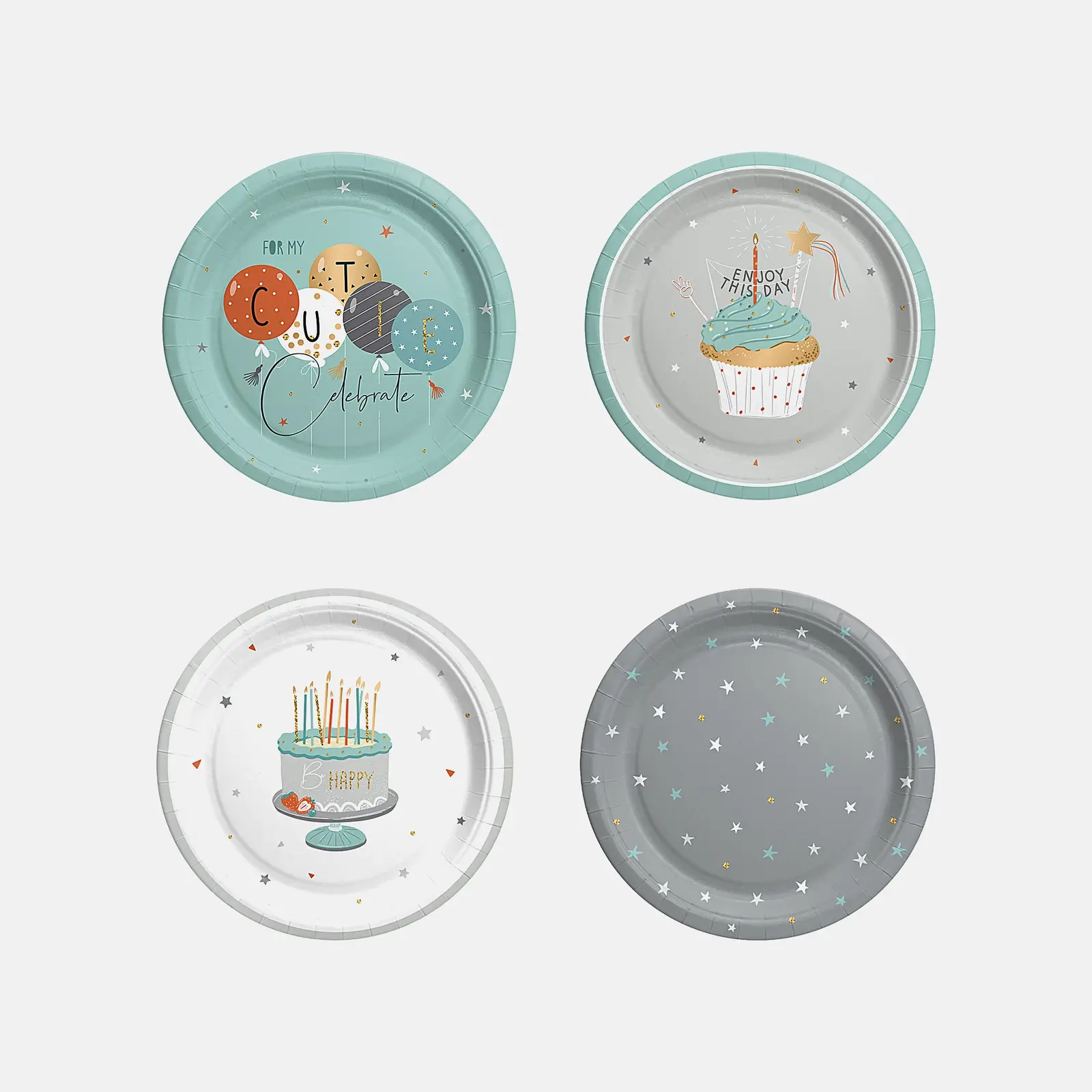 Тарелки картонные Пакетико Party 18см 6шт