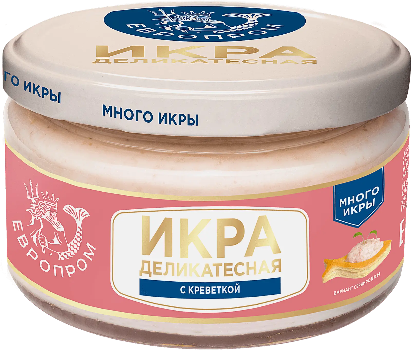 Икра мойвы Европром деликатесная с креветкой 180г