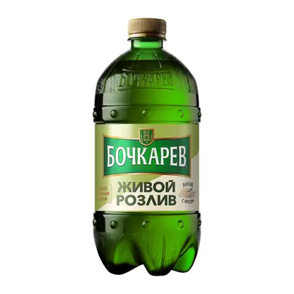 Пиво Бочкарев Живой розлив светлое фильтрованное пастеризованное 4.3% 950мл