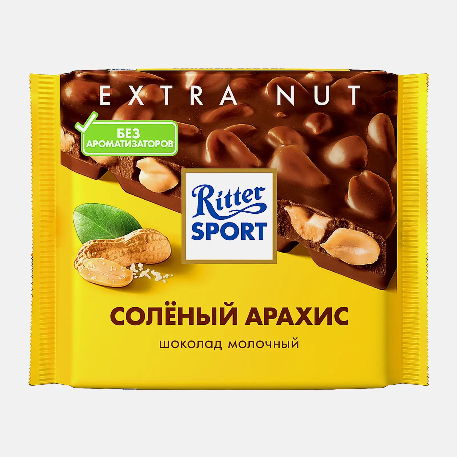 Изображение товара Молочный шоколад с соленым арахисом Ritter Sport 100г - вкусное лакомство с орехами