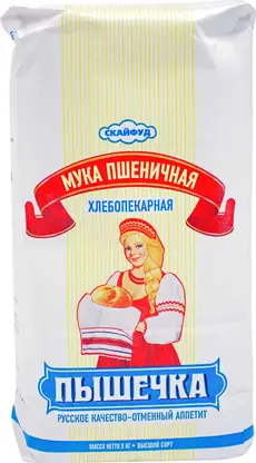 Изображение товара Мука Пышечка Пшеничная высший сорт 2кг