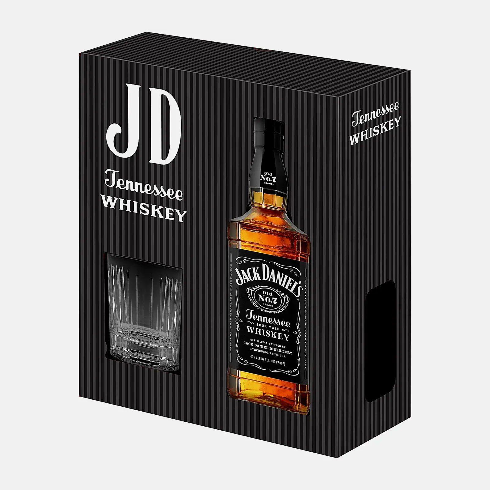 Виски зерновой Jack Daniels Tennessee 40% 700 мл + стакан