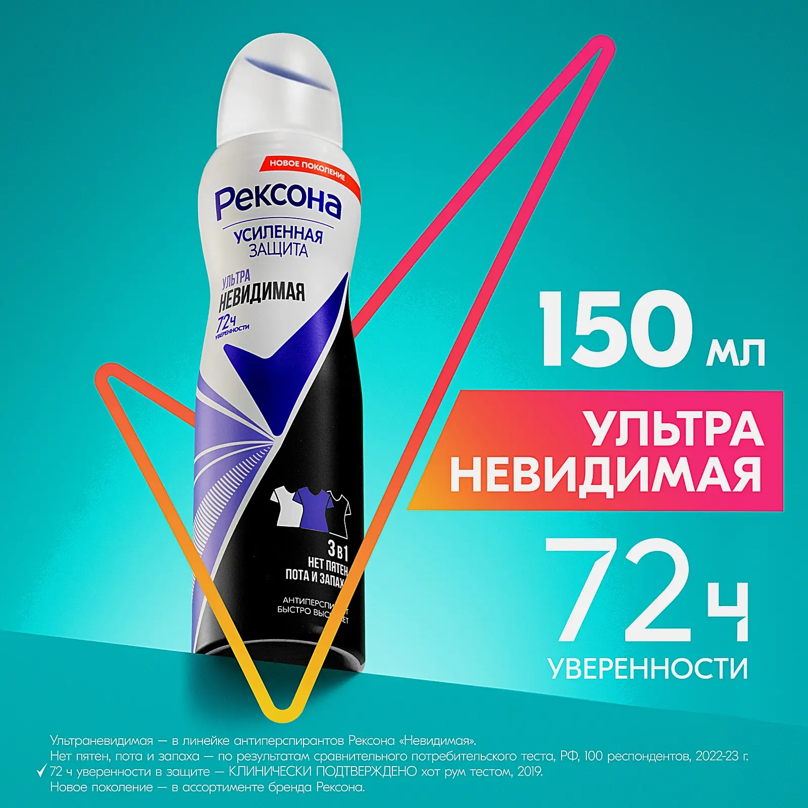 Антиперспирант Рексона Ультраневидимая аэрозоль 150мл