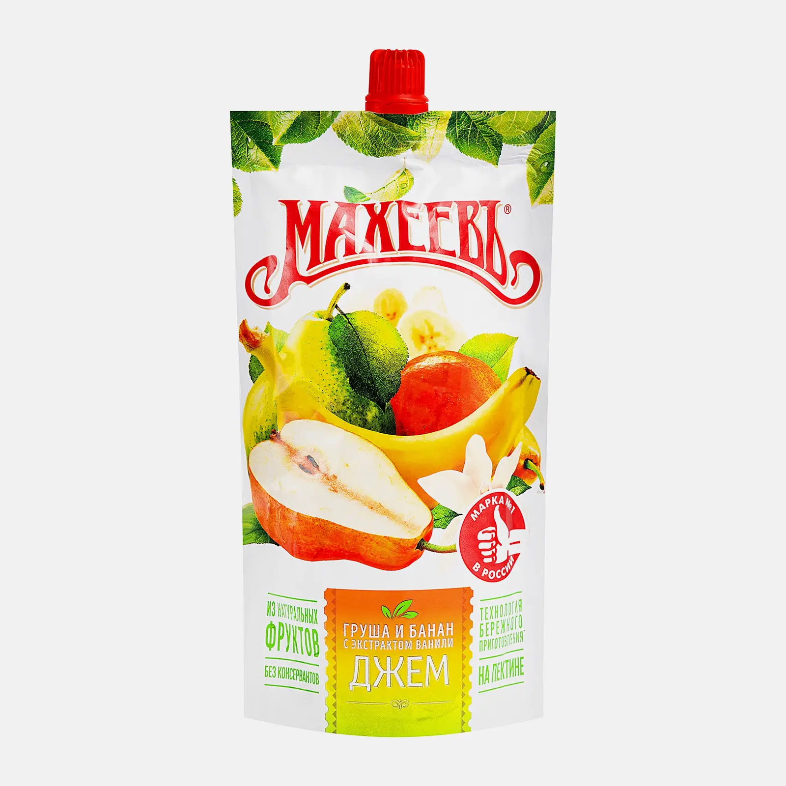 Изображение товара Джем Махеевъ Груша и банан с экстрактом ванили 300г натуральный фруктовый десерт