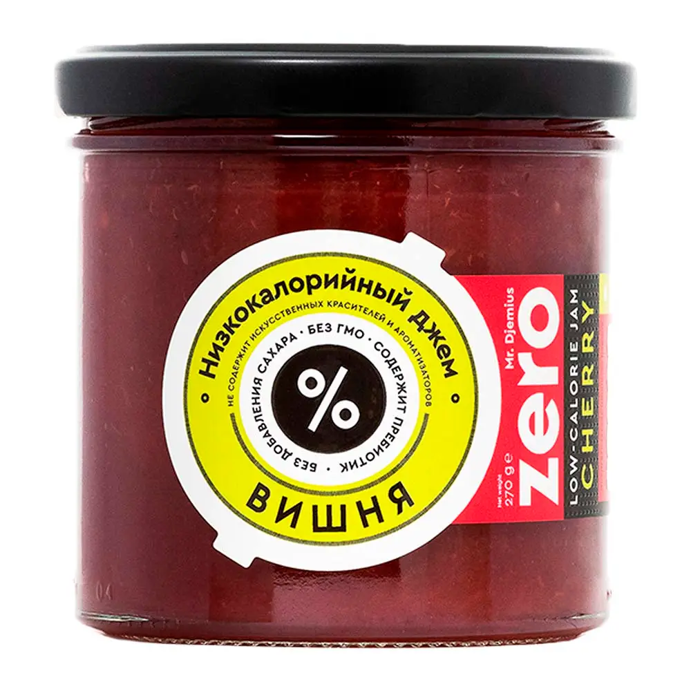 Изображение товара Низкокалорийный вишневый джем Mr. Djemius Zero 270г