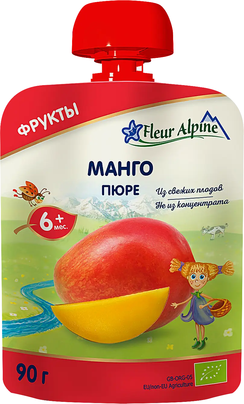 Фруктовое пюре детское из манго Fleur Alpine с 6 месяцев 90 г Фруктовое пюре детское из манго Fleur Alpine с 6 месяцев 90 г