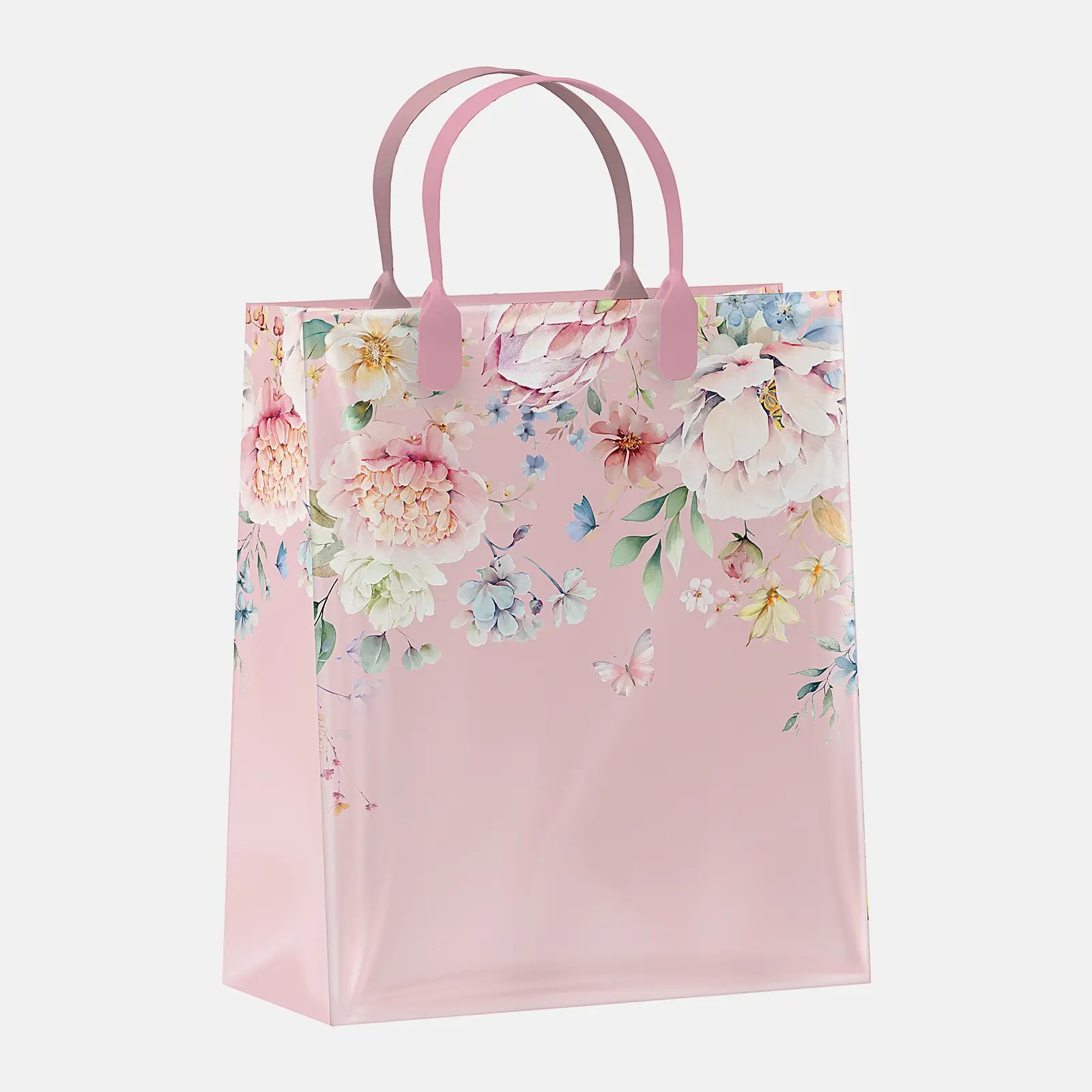 Подарочный пакет пластиковый 22.5*27*9см Сити Хоум Трейд в ассортименте