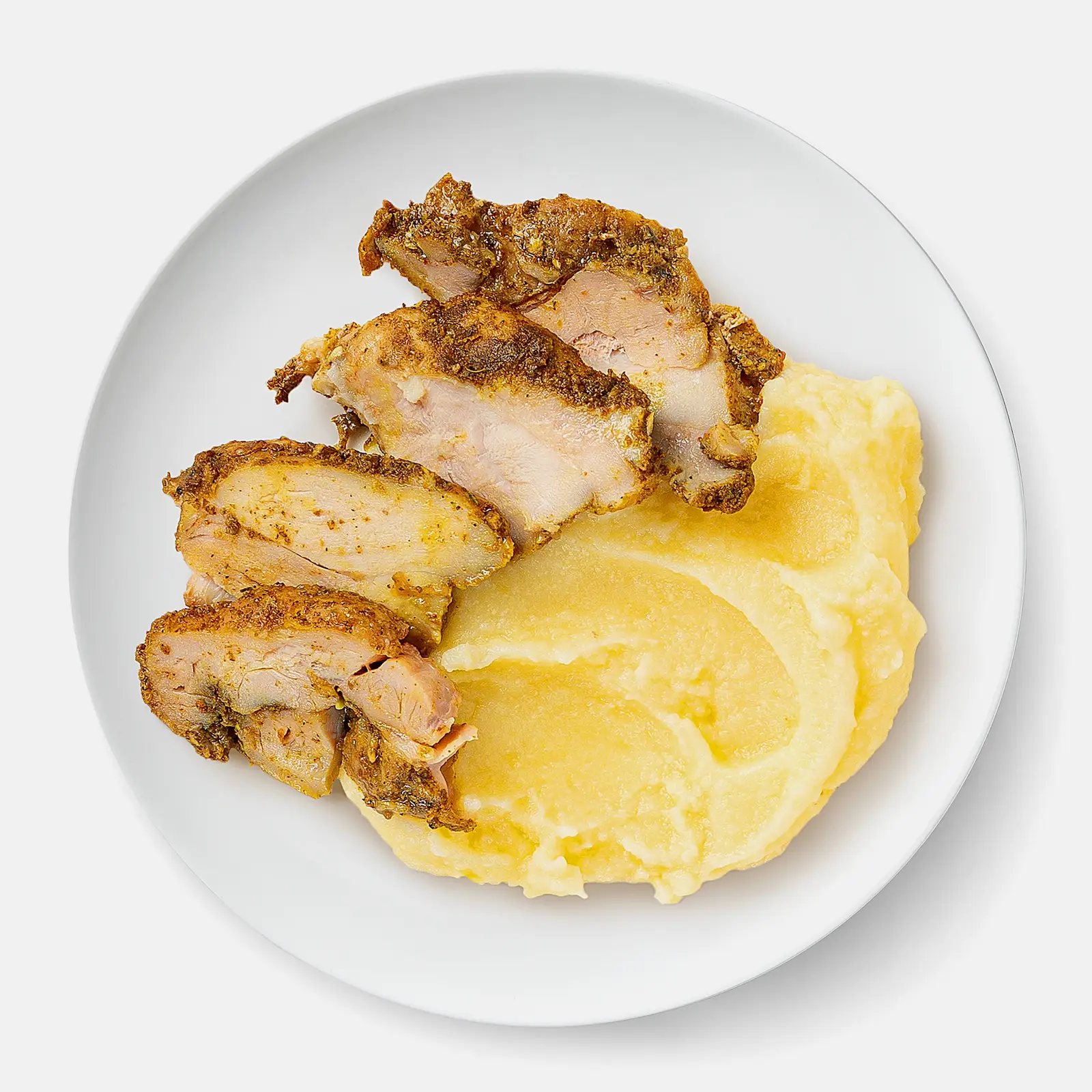 Изображение товара Бедро куриное с картофельным пюре 200г - готовое блюдо для быстрого питания