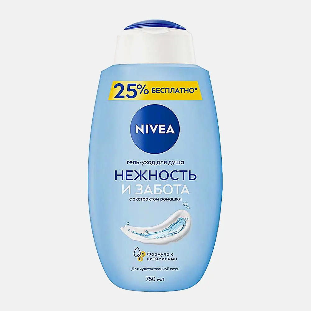 Гель-уход для душа Нежность и забота NIVEA 750мл