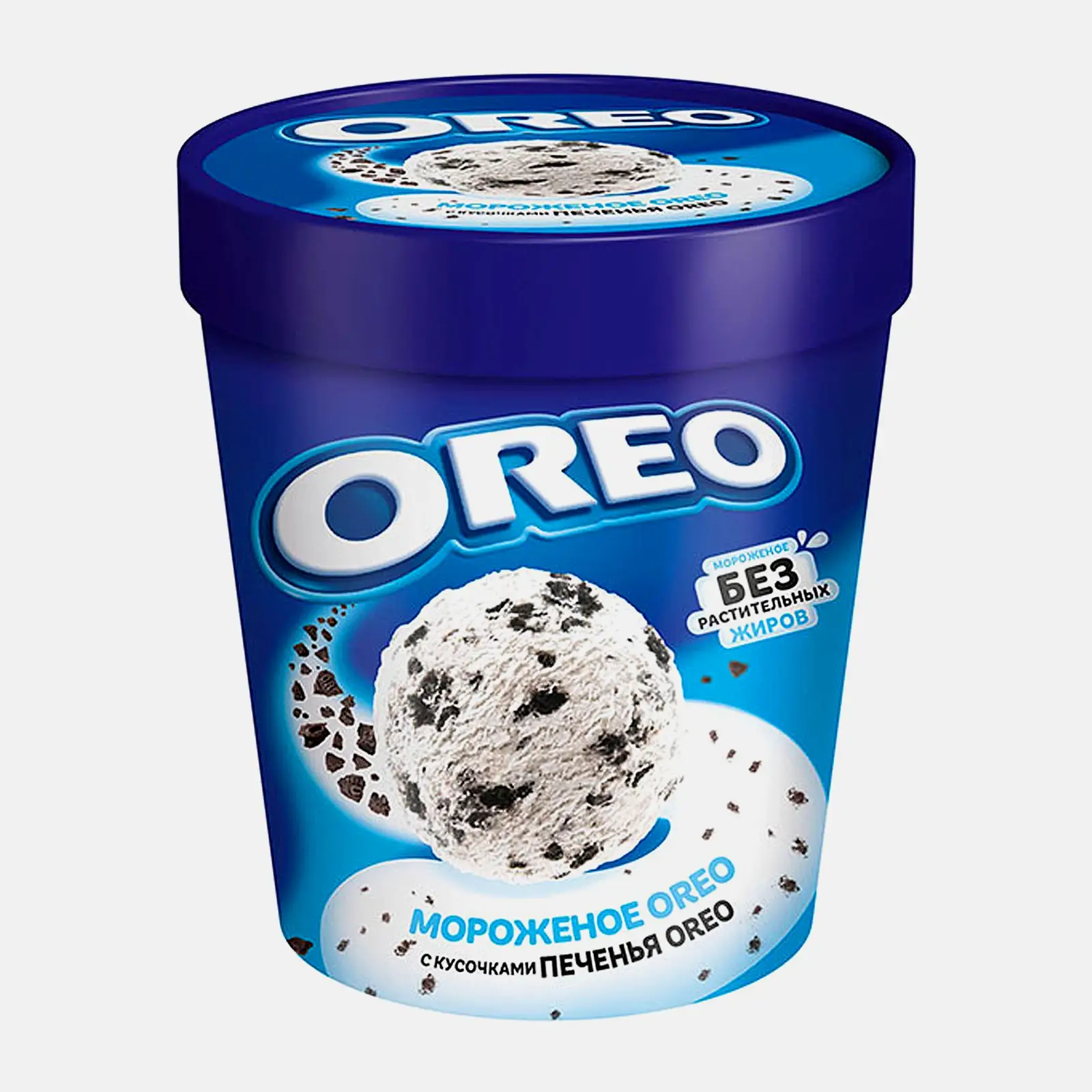 Изображение товара Мороженое сливочное с дробленым Oreo 263г - качественный десерт с кусочками печенья