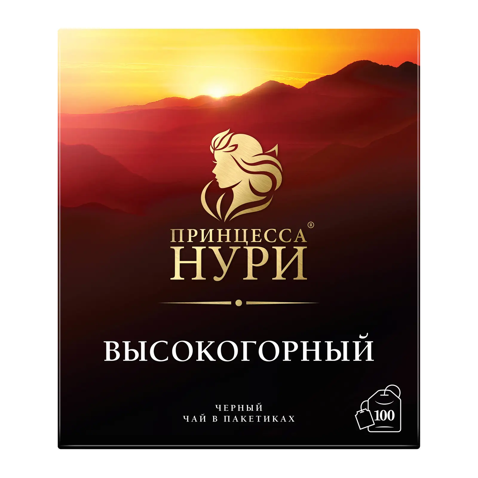 Изображение товара Черный чай Принцесса Нури Высокогорный 100 пакетов - насыщенный вкус и аромат