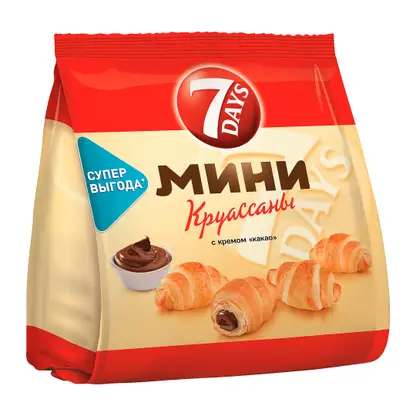 Изображение товара Круассан Мини с кремом какао 7Days 265г