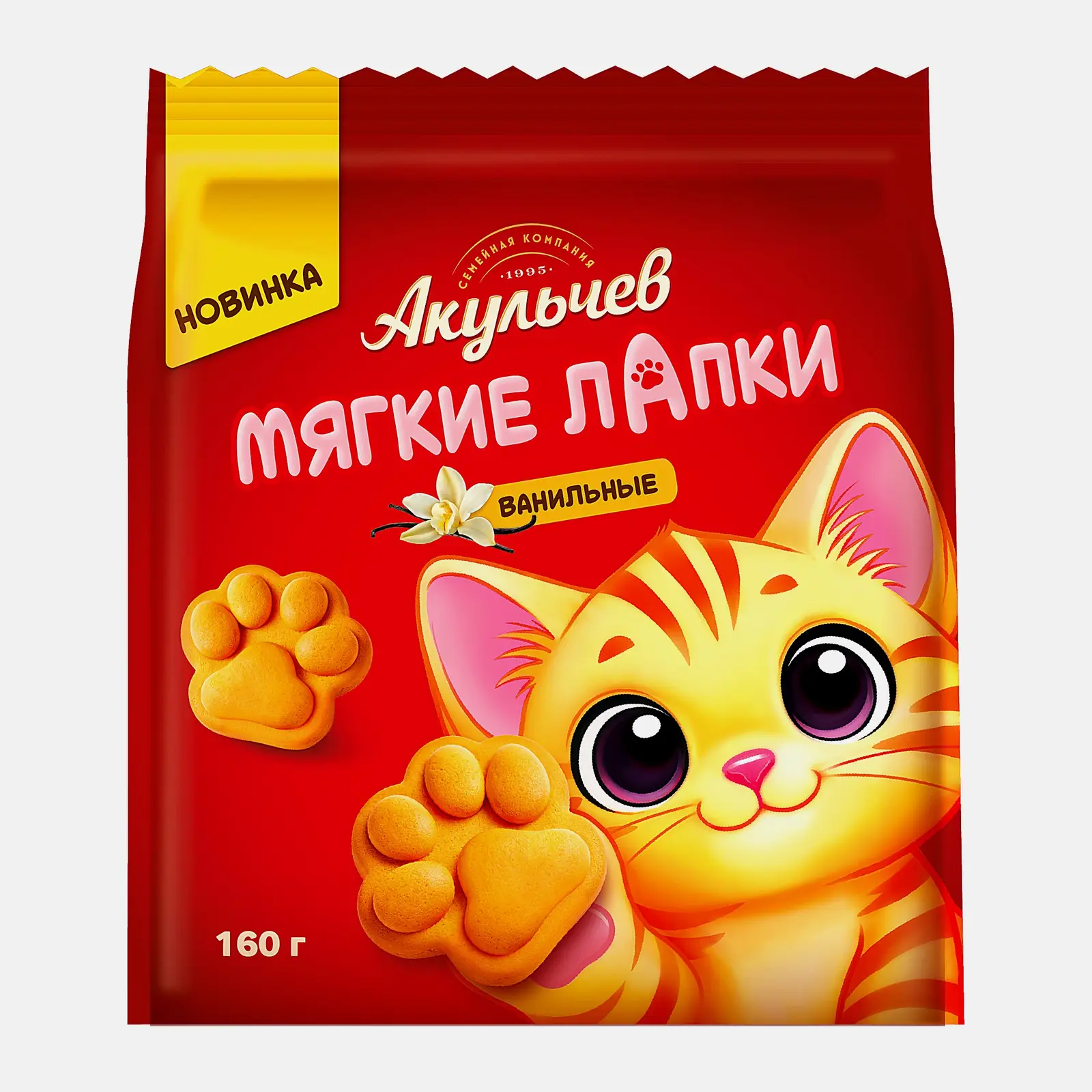 Вафли Мягкие лапки Акульчев 160г