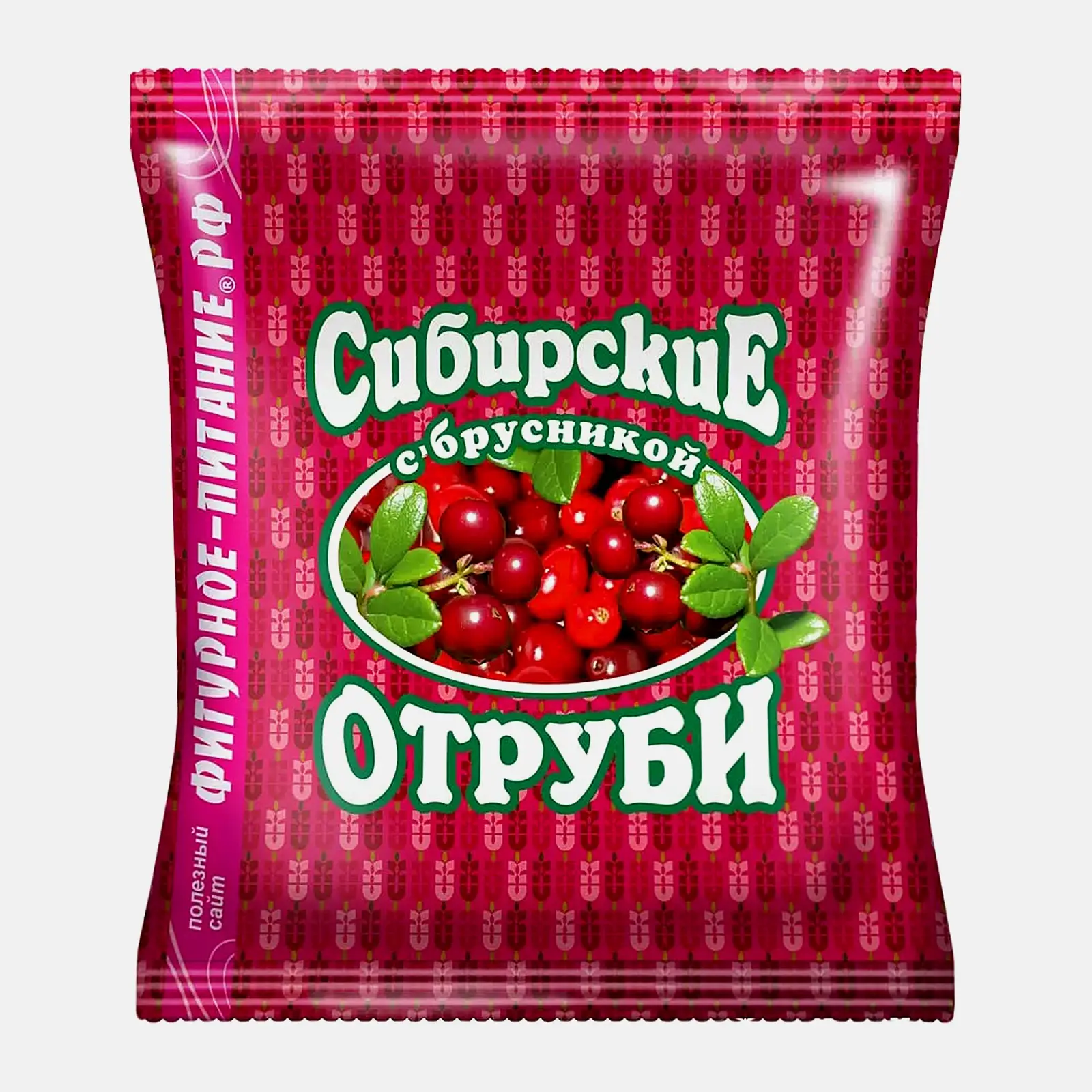 Отруби пшеничные с брусникой Сибирская Клетчатка 200г