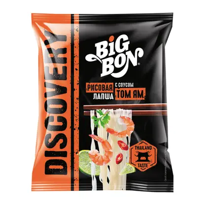 Изображение товара Лапша рисовая с соусом Том Ям Big Bon Discovery 65г