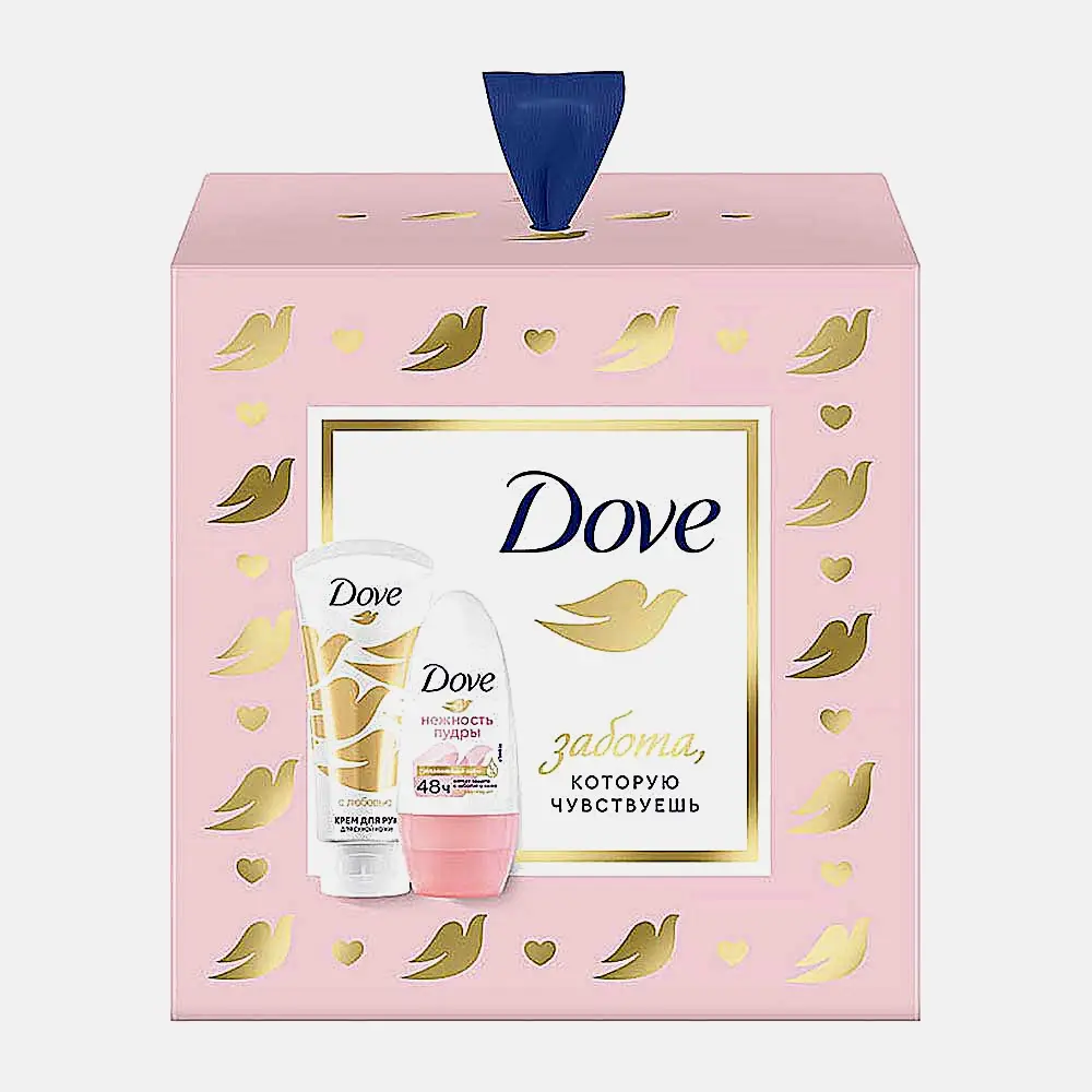 Подарочный набор Dove С любовью для вас Крем для рук 50мл Дезодорант 50мл в ассортименте