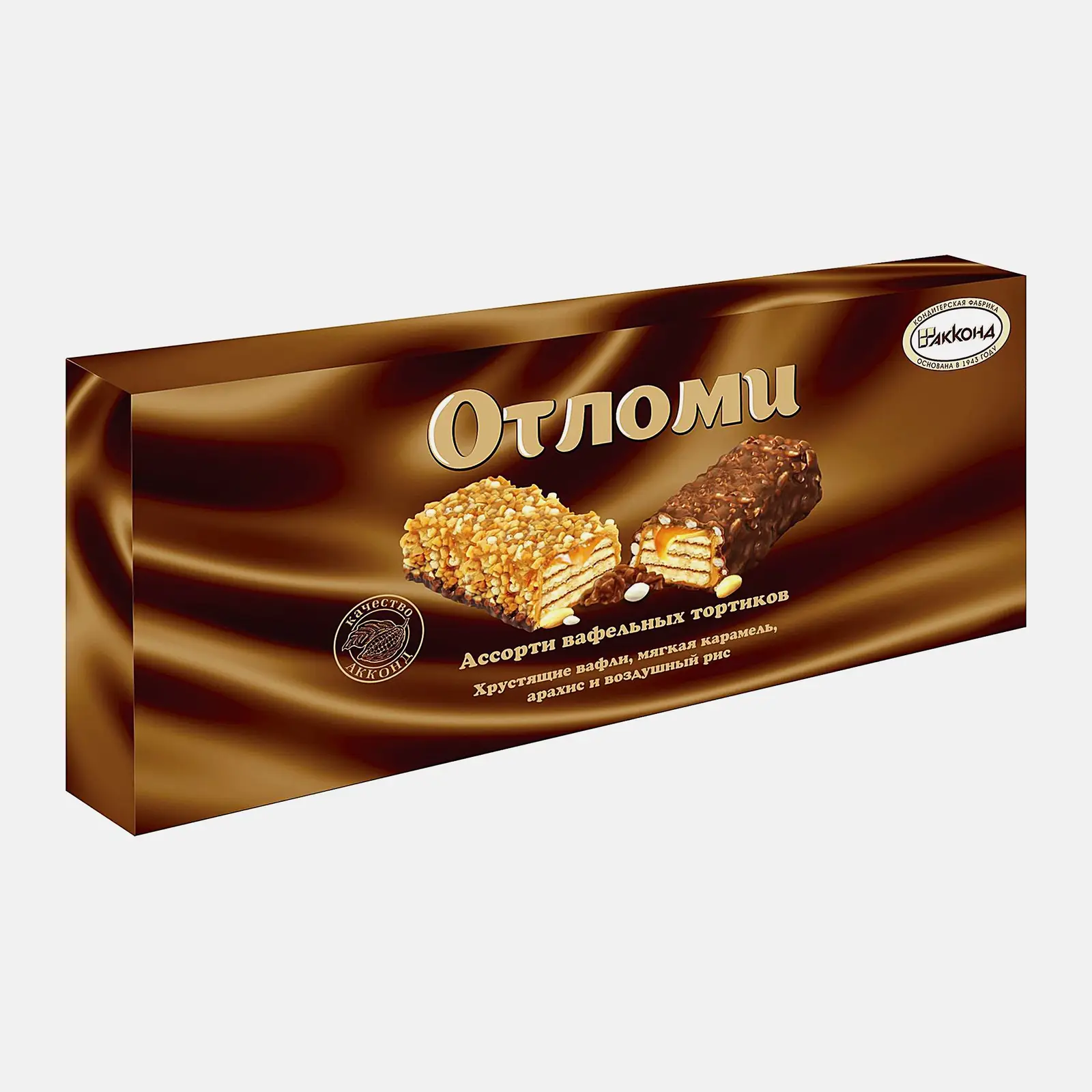 Торт Отломи Вафельный ассорти порционный Акконд 250г