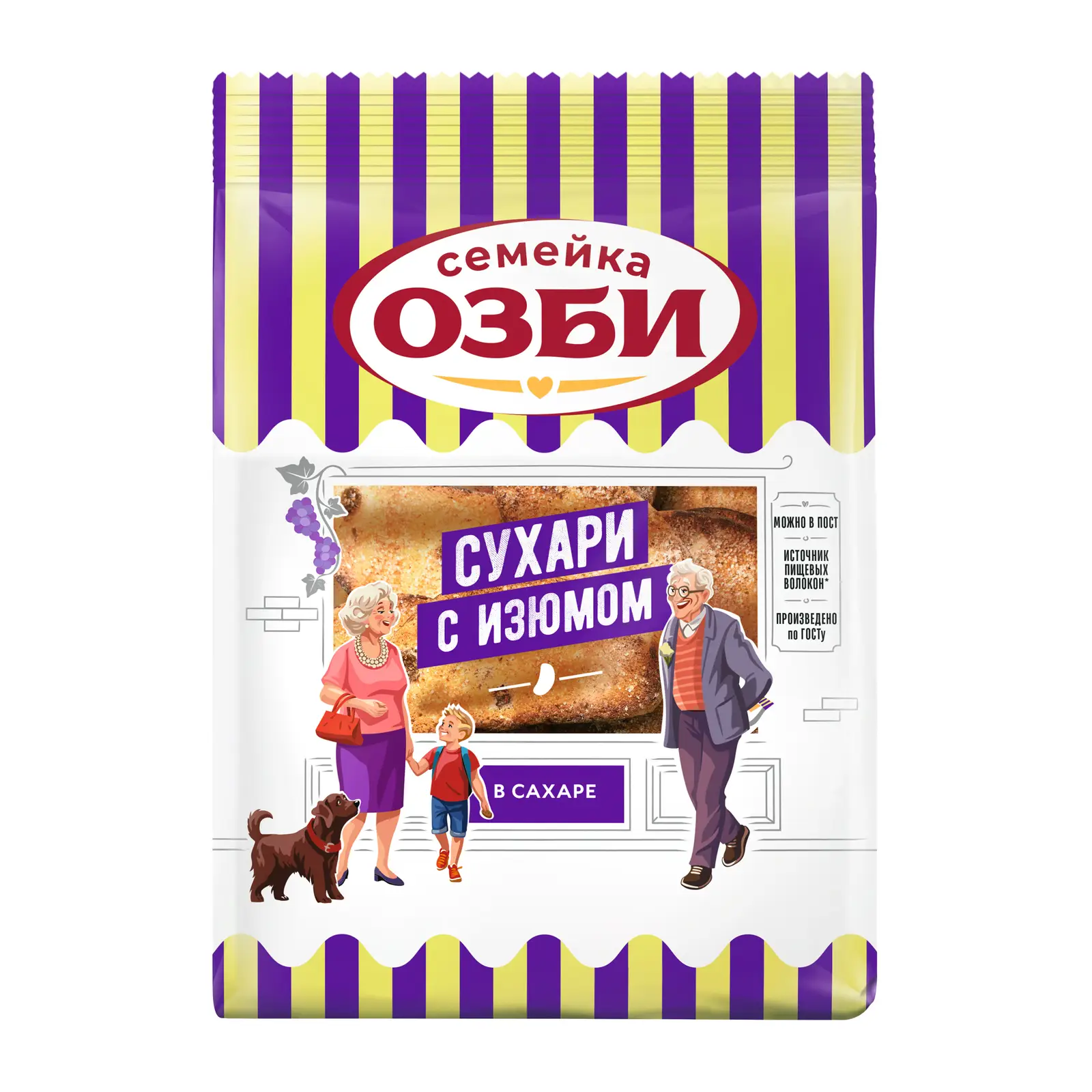 Изображение товара Сухари Семейка Озби с изюмом классические 300г