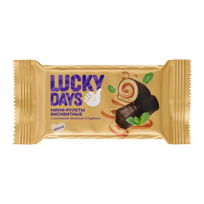 Изображение товара Мини-рулеты сгущенка Lucky Days 175г